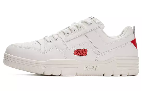 Кроссовки для скейтбординга Reverse унисекс с низким верхом белого цвета Pony