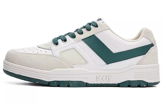 Кроссовки для скейтбординга Reverse унисекс с низким верхом бежево-зеленого цвета Pony