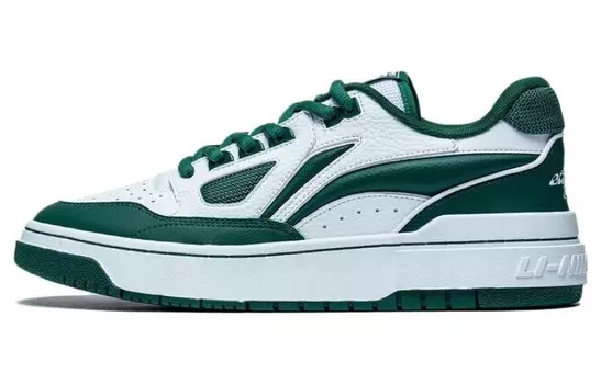 Кроссовки для скейтбординга Rookie 2 мужские с низким верхом белого/зеленого цвета Lining