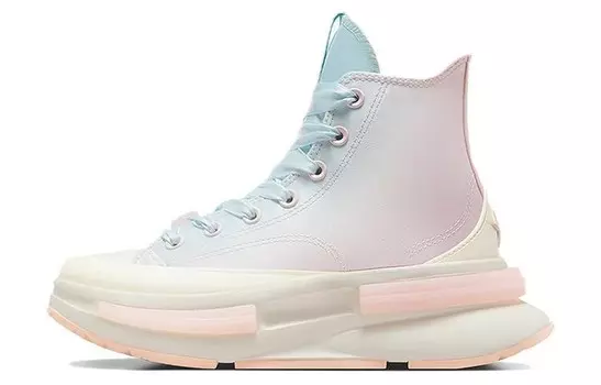 Кроссовки для скейтбординга Run Star Legacy CX женские с высоким верхом Converse, белый/розовый/голубой