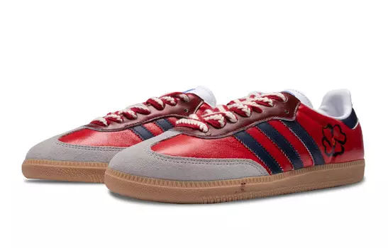 Кроссовки для скейтбординга SAMBA OG, унисекс, низкие, красный/белый Adidas Originals