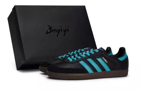 Кроссовки для скейтбординга SAMBA OG, унисекс, низкие, озерно-голубой Adidas Originals