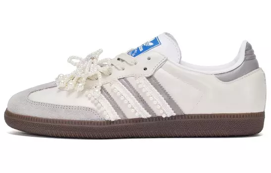 Кроссовки для скейтбординга SAMBA OG унисекс с низким верхом серо-белый Adidas Originals