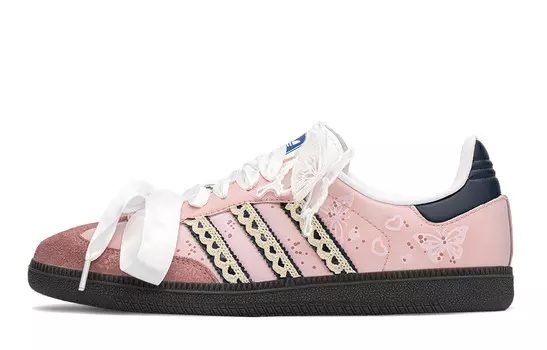 Кроссовки для скейтбординга Samba Unisex Low-top Blue/розовый Adidas Originals