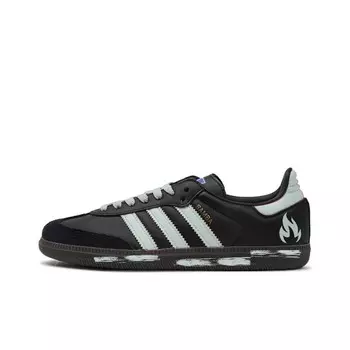 Кроссовки для скейтбординга Samba Unisex Low-Top Black/Green Adidas Originals