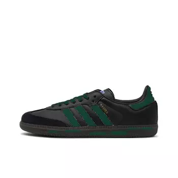 Кроссовки для скейтбординга Samba Unisex Low-Top Black/Green Adidas Originals