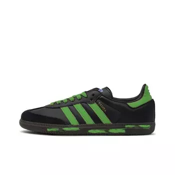 Кроссовки для скейтбординга Samba Unisex Low-Top Black/Green Adidas Originals