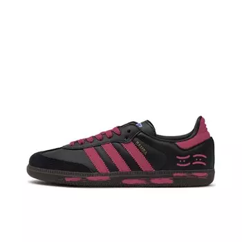 Кроссовки для скейтбординга Samba, унисекс, низкие, черный/фуксия Adidas Originals