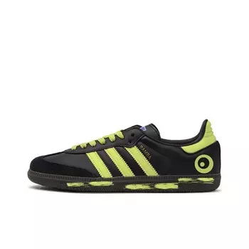 Кроссовки для скейтбординга Samba, унисекс, низкие, черный/голубой Adidas Originals