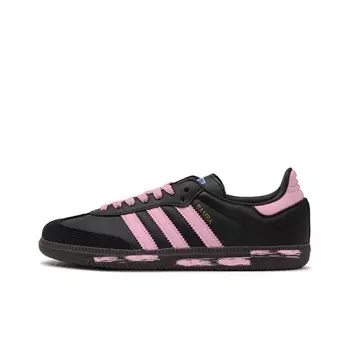Кроссовки для скейтбординга Samba, унисекс, низкие, черный/розовый Adidas Originals