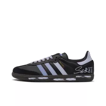 Кроссовки для скейтбординга Samba, унисекс, низкие, черный/фиолетовый Adidas Originals