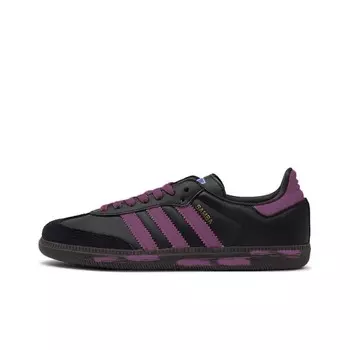 Кроссовки для скейтбординга Samba, унисекс, низкие, черный/фиолетовый Adidas Originals