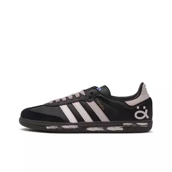 Кроссовки для скейтбординга Samba, унисекс, низкие, черный/розовый Adidas Originals