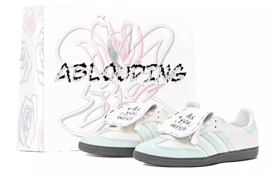 Кроссовки для скейтбординга Samba, унисекс, низкие, голубой Adidas Originals