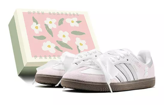 Кроссовки для скейтбординга Samba, унисекс, низкие, розовый Adidas Originals, розовый