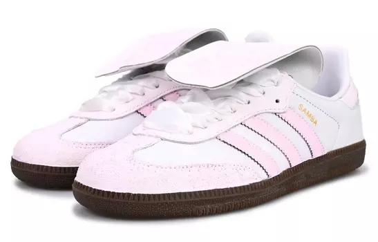 Кроссовки для скейтбординга Samba, унисекс, низкие, розовый/белый Adidas Originals