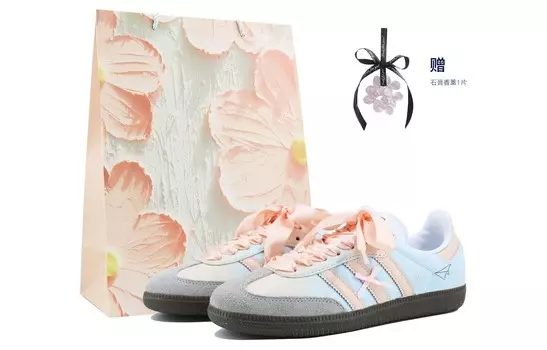 Кроссовки для скейтбординга Samba, унисекс, низкие, синий Adidas Originals