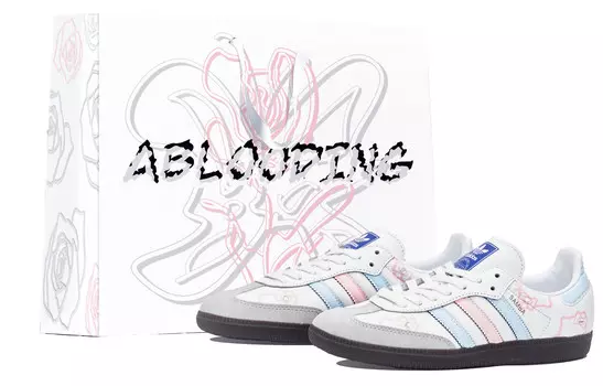 Кроссовки для скейтбординга Samba, унисекс, низкие, синий Adidas Originals