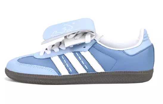 Кроссовки для скейтбординга Samba, унисекс, низкие, синий Adidas Originals
