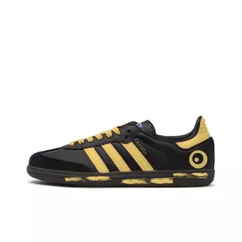 Кроссовки для скейтбординга Samba унисекс с низким верхом, черный/желтый Adidas Originals