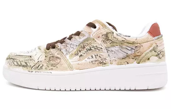 Кроссовки для скейтбординга серии Tianji женские, низкие, желтые/белые/черные Lining