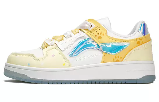Кроссовки для скейтбординга серии Tianji женские, низкие, желтые/белые Lining