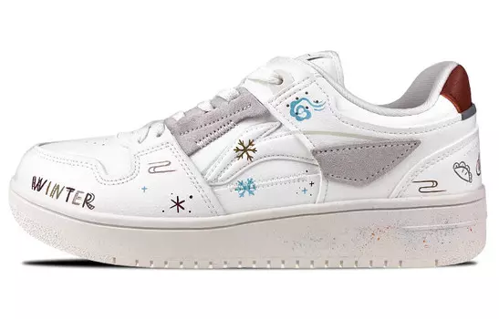 Кроссовки для скейтбординга серии Tianji женские, низкие, красные/белые Lining