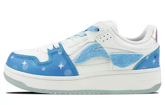 Кроссовки для скейтбординга серии Tianji женские, низкие, белые/синие Lining