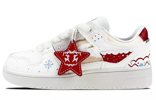 Кроссовки для скейтбординга серии Tianji женские с низким верхом, белые/красные Lining