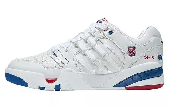 Кроссовки для скейтбординга Si-18 женские, низкие, белые/синие Kswiss