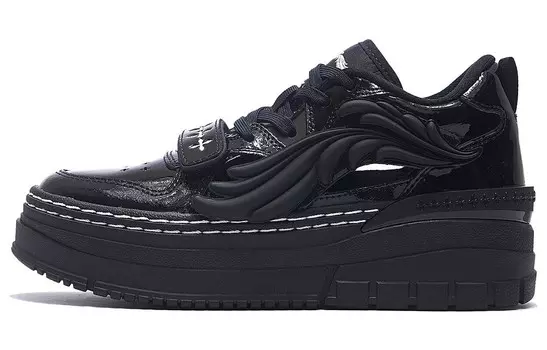 Кроссовки для скейтбординга Smfk X Wave женские, низкие, черные Lining