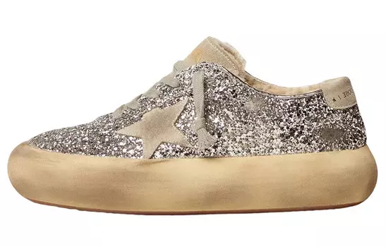 Кроссовки для скейтбординга Space-Star женские, низкие, серебристые Golden Goose