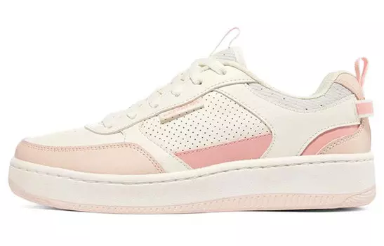 Кроссовки для скейтбординга Sport Court 92 женские, низкие, белые/пудровые Skechers