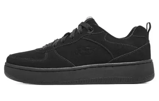 Кроссовки для скейтбординга Sport Court 92 женские, низкие, черные Skechers