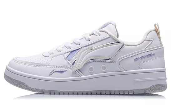 Кроссовки для скейтбординга Sports Life Collection женские, низкие, белые/фиолетовые Lining
