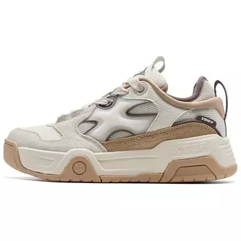 Кроссовки для скейтбординга Star-X женские, низкие, цвет белый/коричневато-серый Xtep