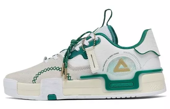 Кроссовки для скейтбординга State Pole, женские, низкие, бежевые/зеленые Peak