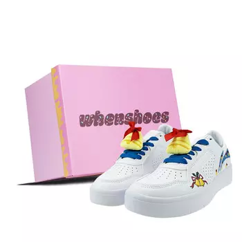 Кроссовки для скейтбординга Street Player женские с низким верхом, белые/желтые/синие Lining