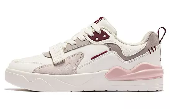 Кроссовки для скейтбординга Super Cute Friends женские с низким верхом, белые/серые/красные Qiaodan