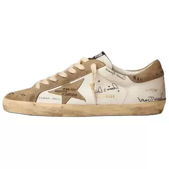 Кроссовки для скейтбординга Super-Star мужские с низким верхом белого цвета Golden Goose