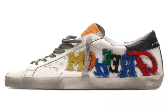 Кроссовки для скейтбординга Super-Star мужские с низким верхом белого цвета Golden Goose