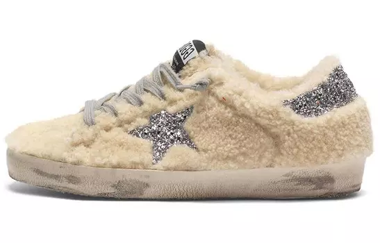 Кроссовки для скейтбординга Super-Star женские, низкие, бежевые Golden Goose