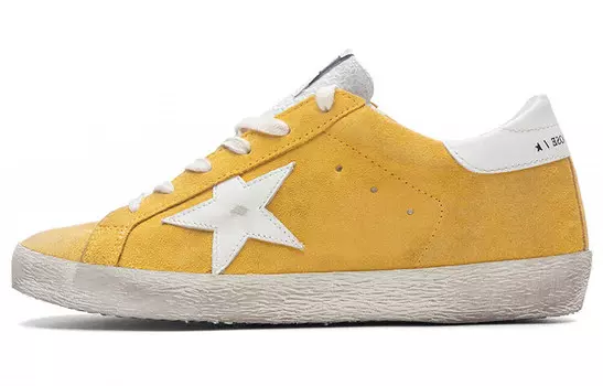 Кроссовки для скейтбординга Super-Star женские, низкие, желтые Golden Goose
