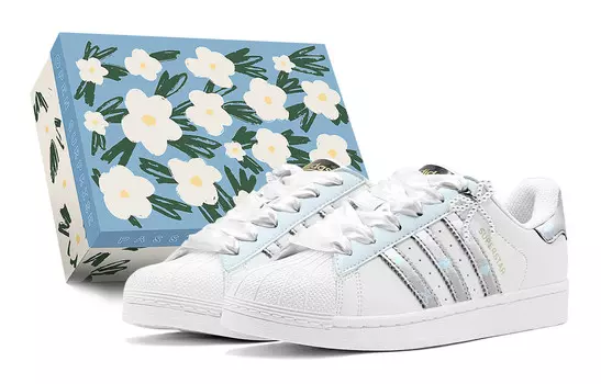Кроссовки для скейтбординга Superstar, Adidas Originals, серебряный