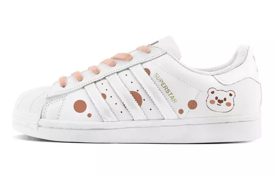Кроссовки для скейтбординга Superstar Unisex Low-Top White/Brown Adidas Originals