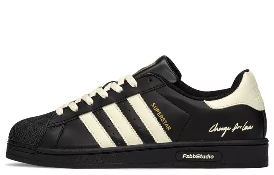 Кроссовки для скейтбординга Superstar Unisex Low-Top Black/Beige Adidas Originals