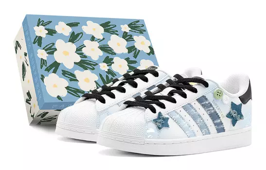 Кроссовки для скейтбординга Superstar, унисекс, низкие, белый Adidas Originals