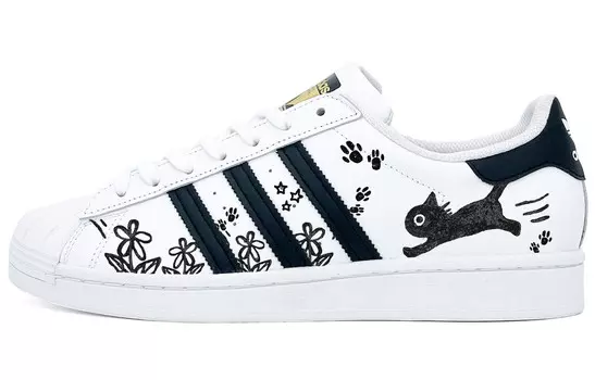 Кроссовки для скейтбординга Superstar, унисекс, низкие, белый Adidas Originals