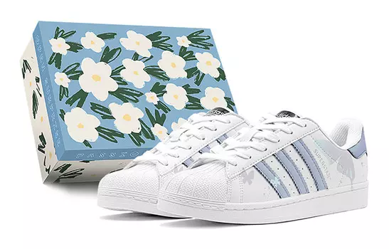 Кроссовки для скейтбординга Superstar, унисекс, низкие, белый Adidas Originals
