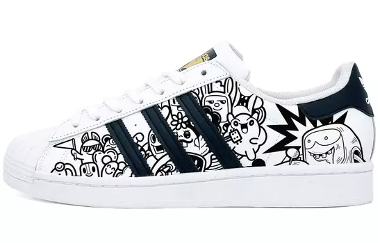 Кроссовки для скейтбординга Superstar, унисекс, низкие, белый Adidas Originals